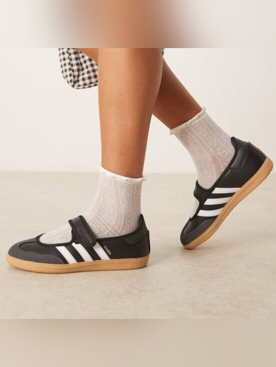 adidas Shoes - Adidas Samba Jane W Black Leather Sneakers  MARKED SIZE 9 FITS LIKE A 10